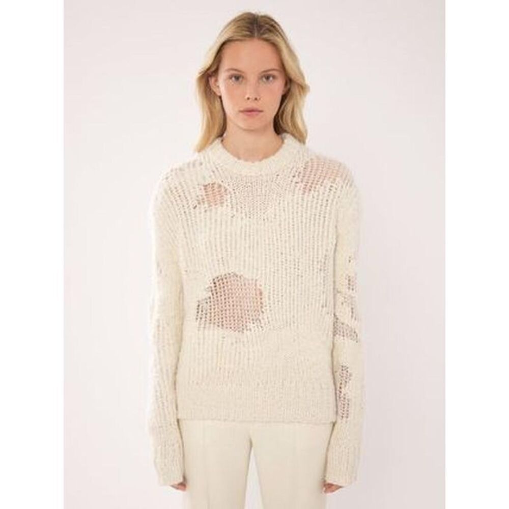 CHLOE Distressed Knit Sweater Women NUDE & NEUTRALS Sweaters & Knitwear - Picture 3 of 5